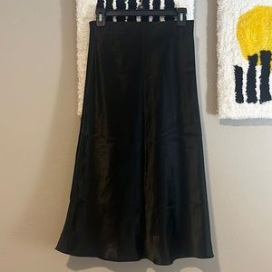 Babaton satin slip midi skirt
